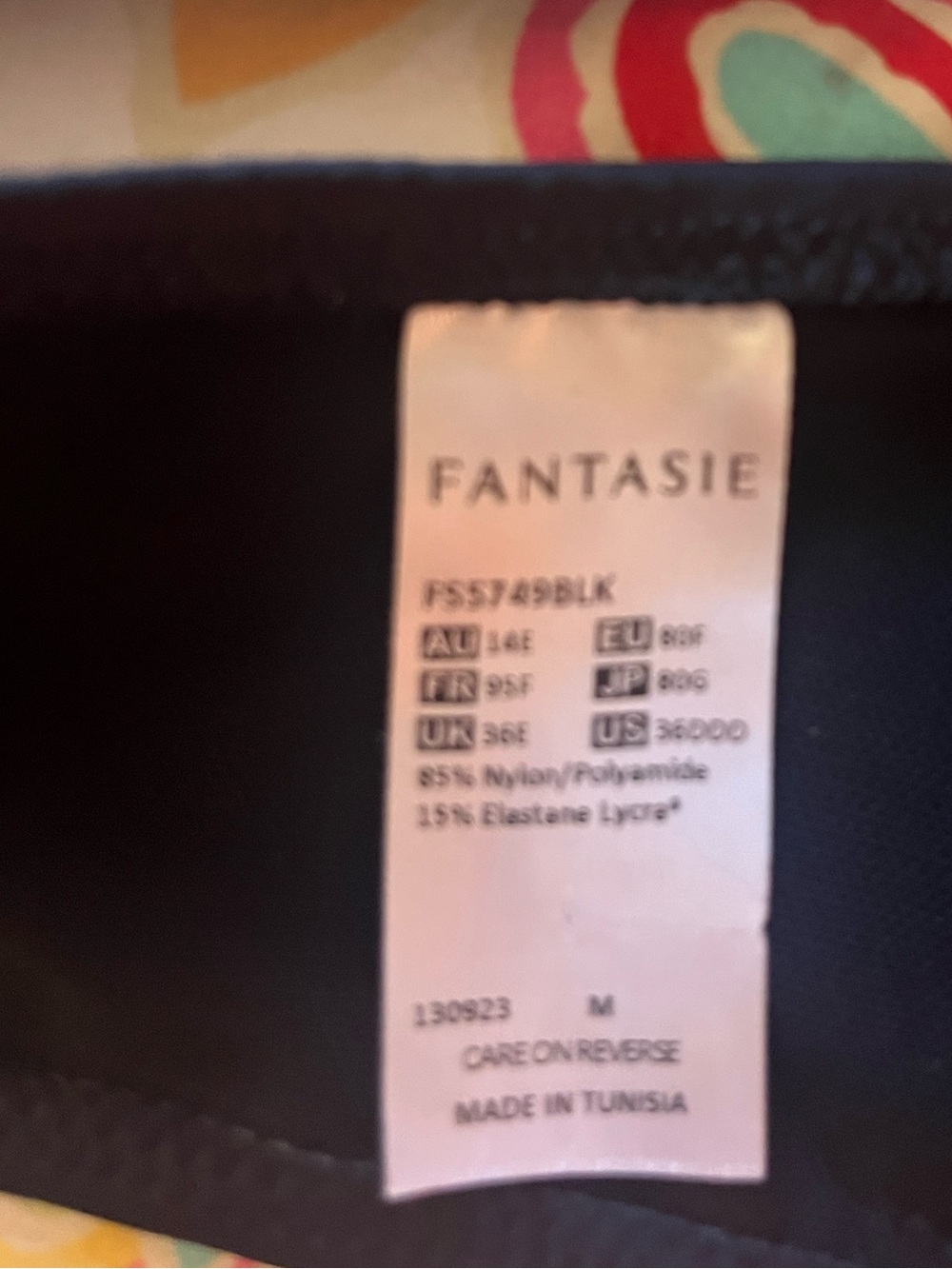 Fantasie Black Bikini Top with Underwire Support - Picture 4 of 4